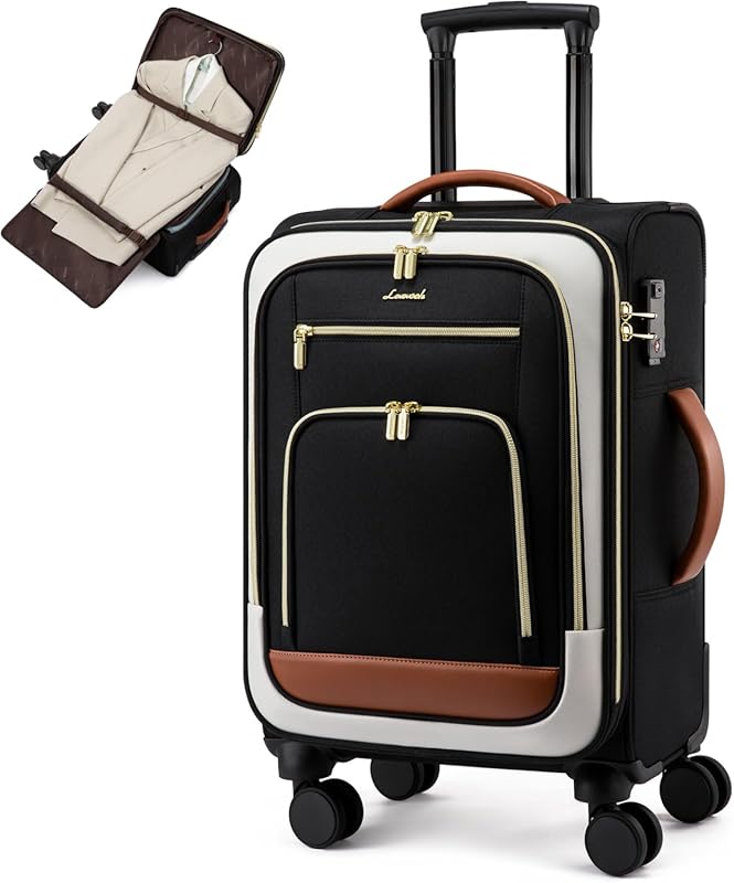 LOVEVOOK 22-Inch Lightweight Softside Spinner Carry-On Luggage with TS