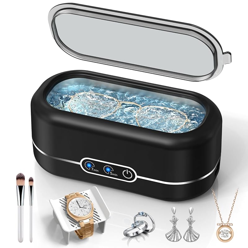 Miorcols 48KHz Ultrasonic Jewelry Cleaner for All Jewelry, Glasses & R