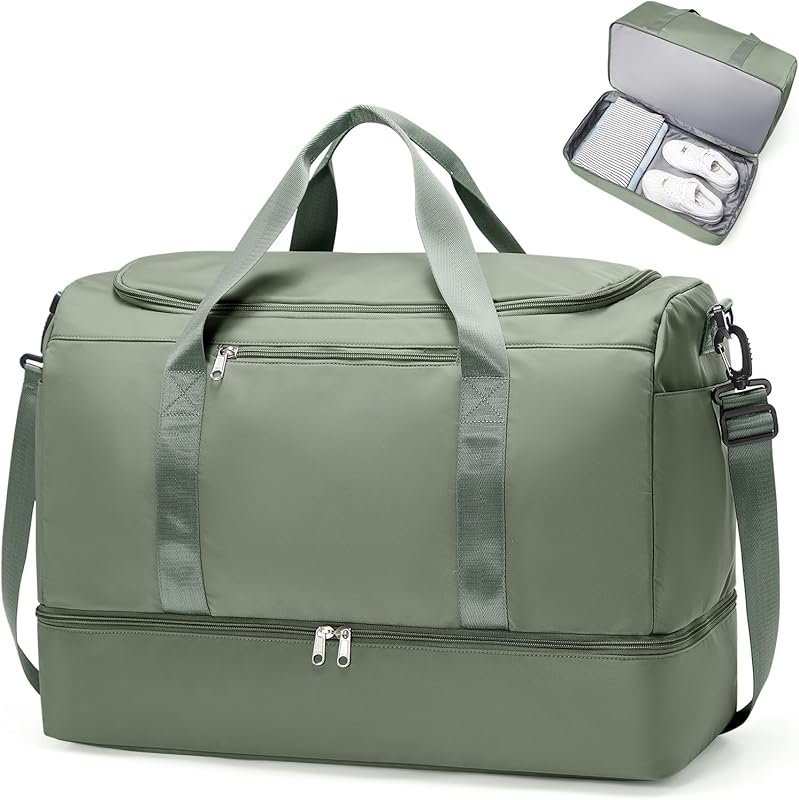 Extra Large Carry-on Travel Duffle Bag with Shoes Compartment