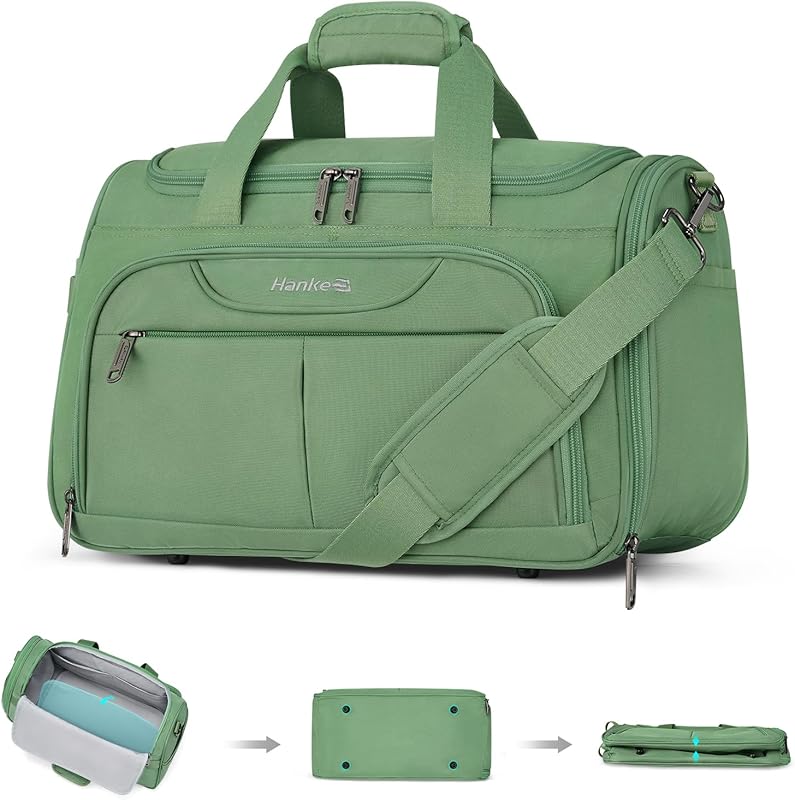 Hanke Foldable Underseat Carry On Bag for Women & Men, Lightweight Sof