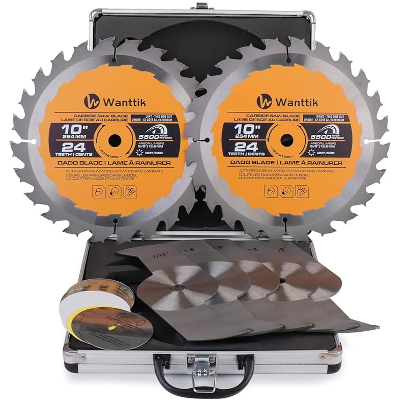 10-Inch 24-Tooth Dado Blade Set with 5/8