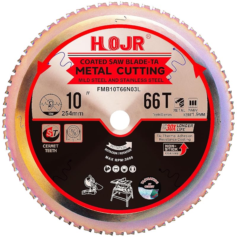 Metal Cutting Circular Saw Blade with Anti-Heat Coating, 10