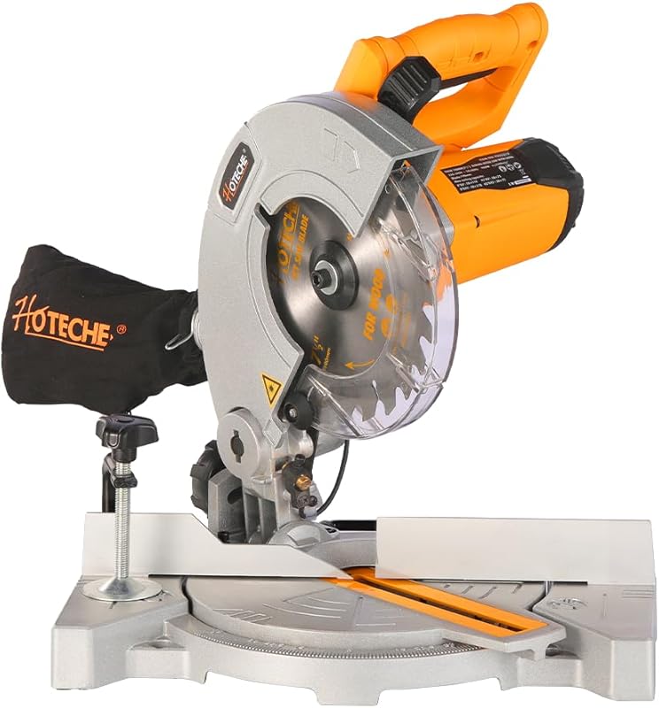 Hoteche 7-1/4-Inch 7.5A Compound Single Bevel Miter Saw with Laser and