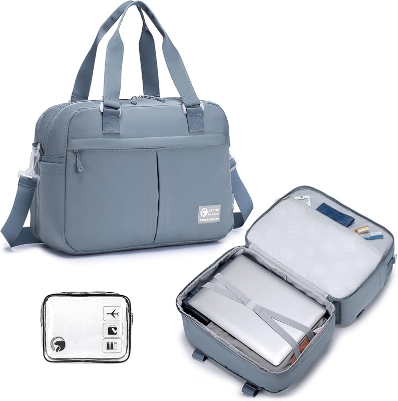 Expandable 40x30x15 cm Airline Approved Underseat Travel Duffel Bag, F