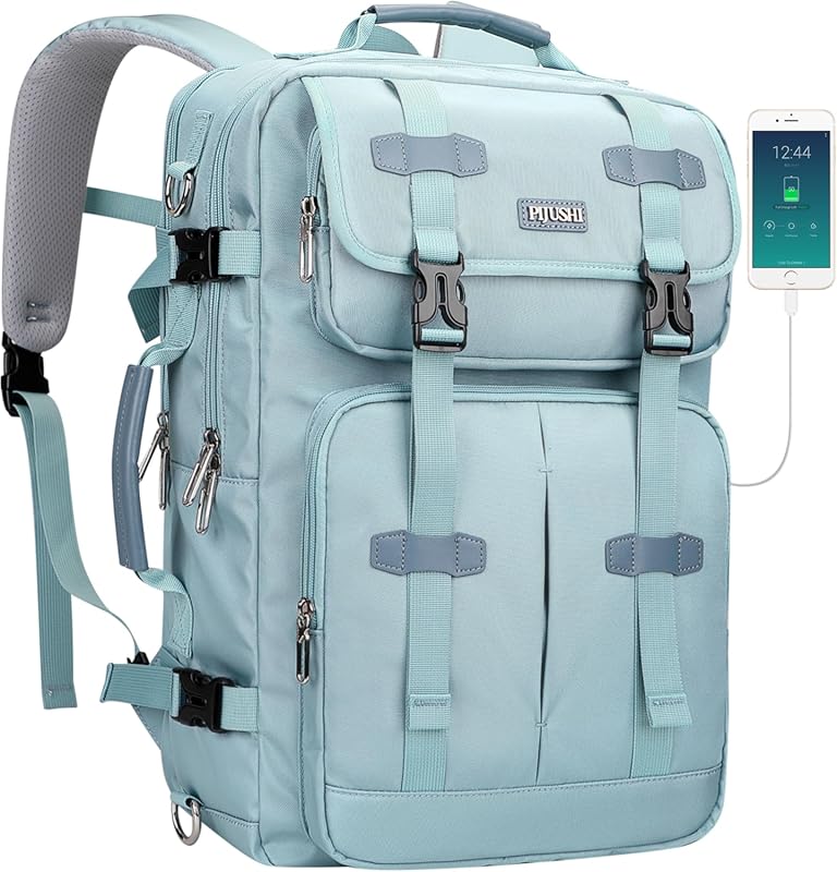 PIJUSHI Convertible Flight Approved Travel Backpack for Women with 16
