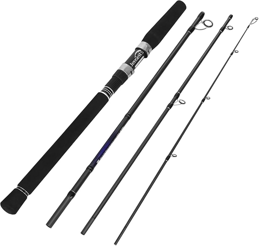 Jenseits 24T Carbon Fiber Travel Spinning Rod with Ceramic Guides for
