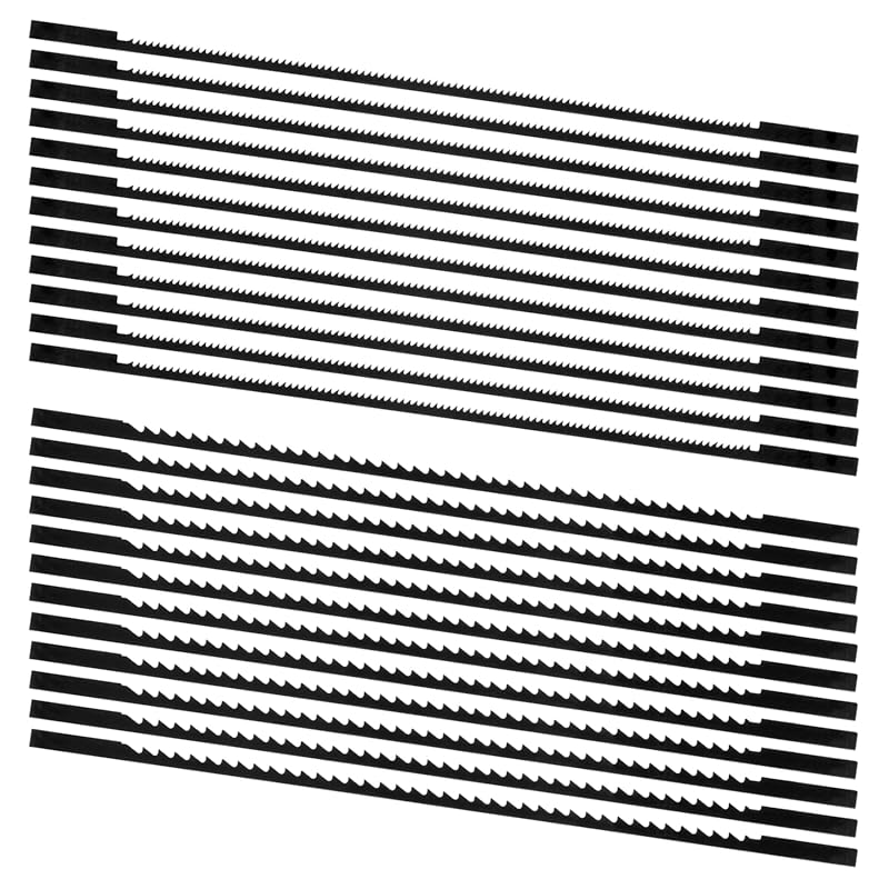 5-Inch Scroll Saw Blades, 24 Pack, Plain End, Wood Cutting, 28TPI & 10