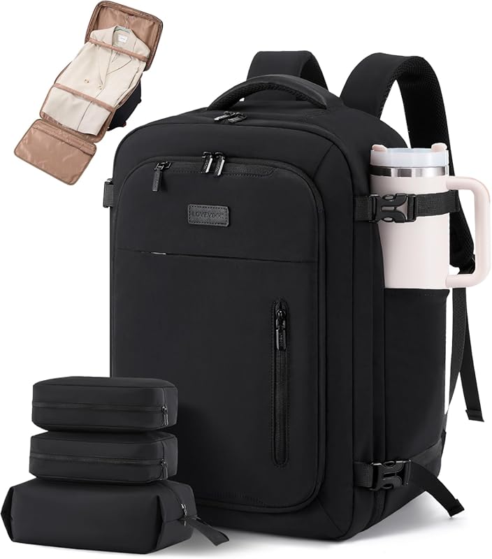 LOVEVOOK 40L Carry-On Backpack for Travel, TSA Approved with Garment B