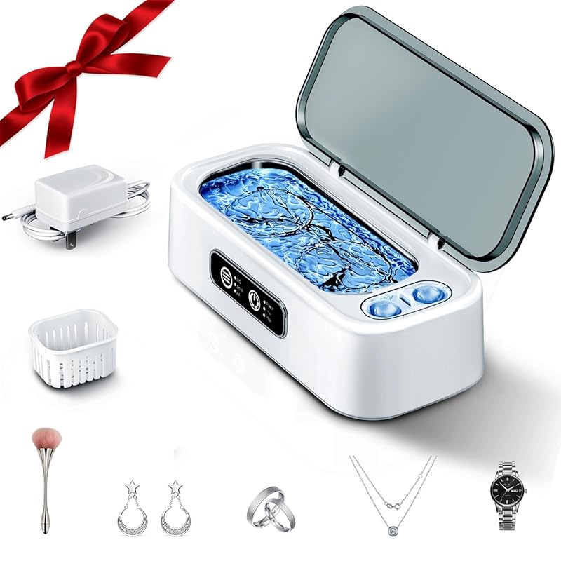 SUNPOW Ultrasonic Jewelry Cleaner with Dual Chambers for Contact Lense