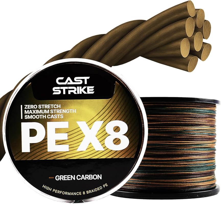 Braided Fishing Line Zero Stretch, High Strength & Abrasion Resistant 