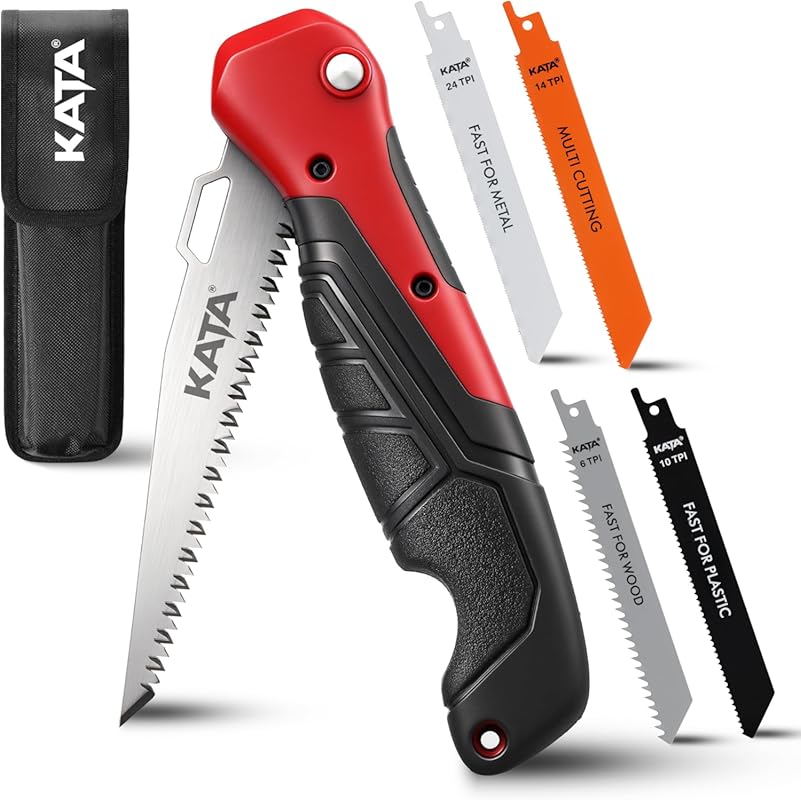 KATA Multi Blades Folding Handsaw – 5-in-1 Drywall Cutter for Metal, P