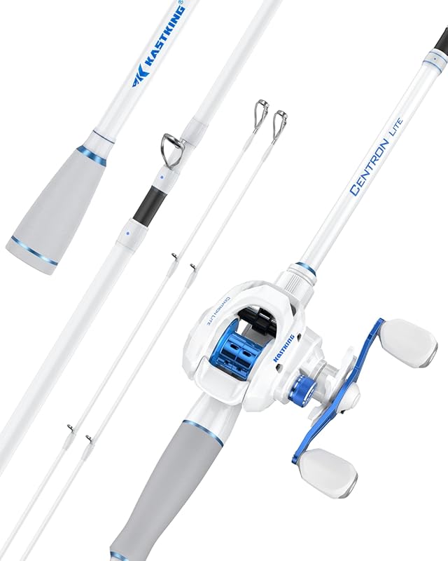 KastKing Centron Lite Travel Combo, Packable Twin-Tip Spinning/Baitcas