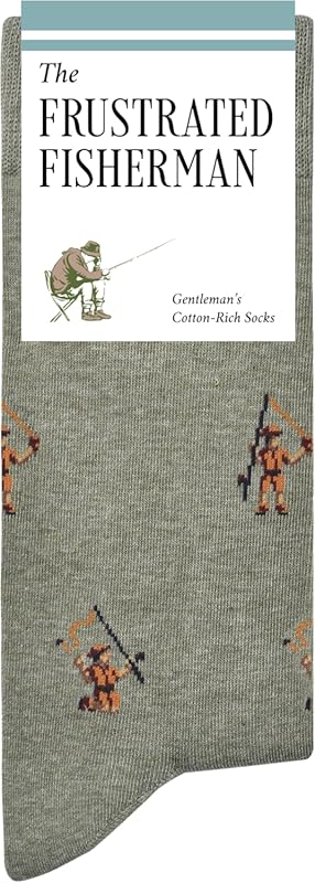 The Frustrated Fisherman Funny Socks Size 8–13