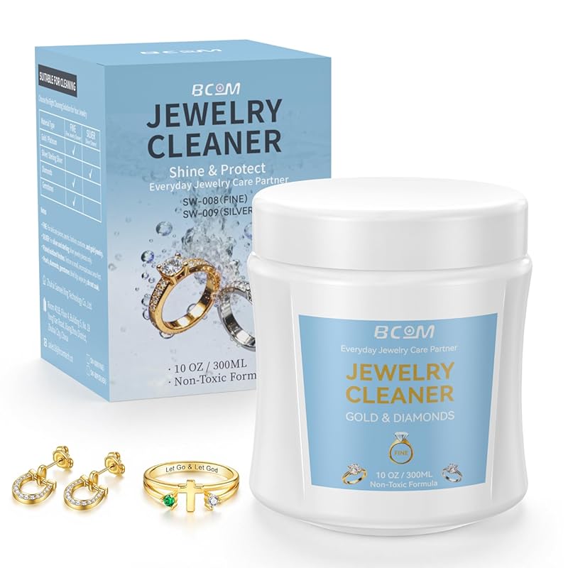 BCOM pH-Balanced Jewelry Cleaner for Gold, Platinum & Gemstones (10oz)