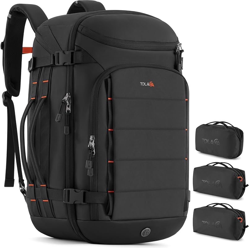 Tolaccea 40L Travel Backpack – Flight Approved, Water-Resistant with L