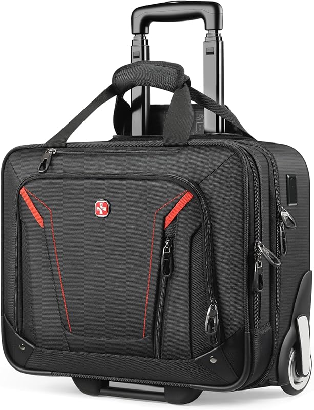 Water-Resistant Rolling Laptop Bag 18