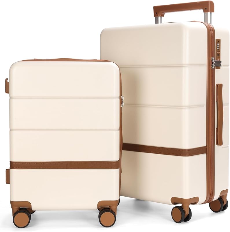 Waterproof Hardshell 2-Piece Luggage Set with TSA Lock, 20