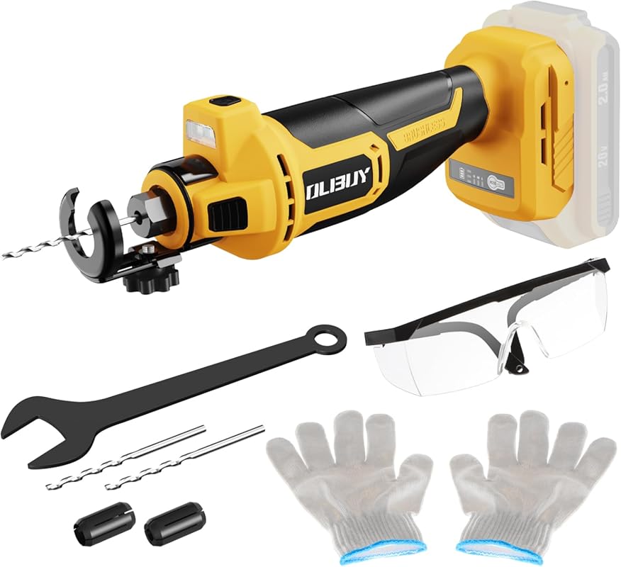 OLIBUY Cordless Drywall Cut-Out Tool for DeWalt 20V Battery – Brushles