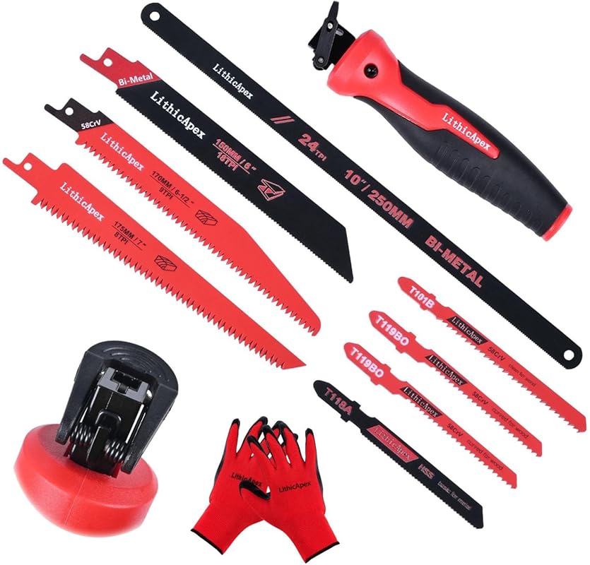 8-in-1 Multi-Blade Small Hand Saw for Drywall, Wood, Metal, Plastic