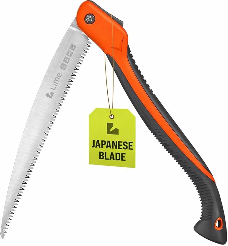GROWIT 14 Inch Folding Camping Saw, Heavy Duty Triple-Cut SK5 Blade fo