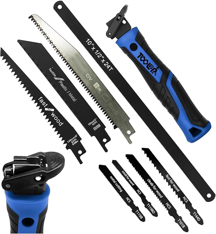 8-in-1 Multi Blades Hand Saw for Drywall, Wood & Metal – Quick Change 