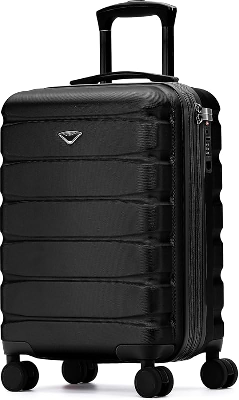 Flight Knight Expandable Hardside Carry-On with USB-C Port, Silent Dou