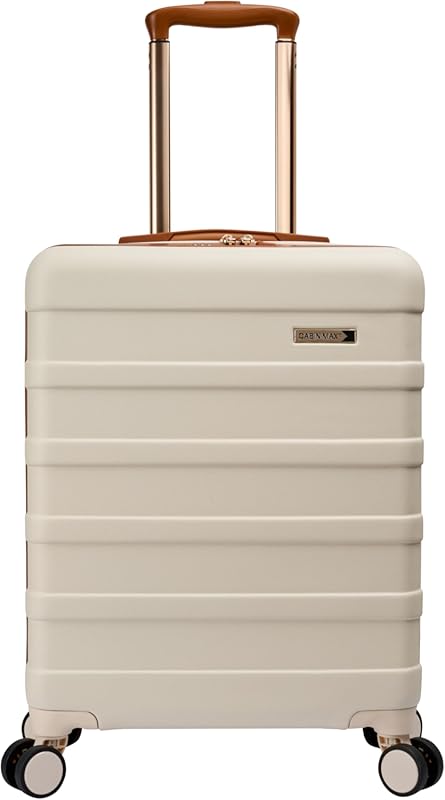 Lightweight 44L Hard Shell Cabin Luggage with 4 Wheels, USB Port & 3-D