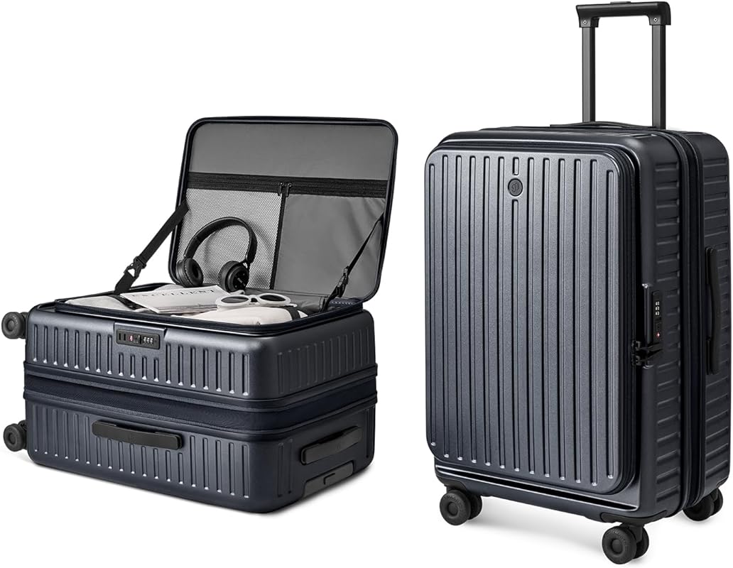 NINETYGO Top Opening Expandable 22x14x9 Hardside Carry-On Luggage with