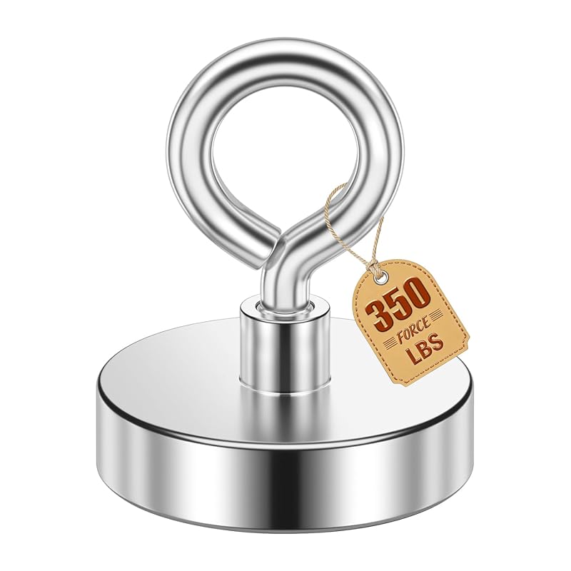 VNDUEEY Neodymium Fishing Magnet, 350 lbs Pull Force, Strong Rare Eart