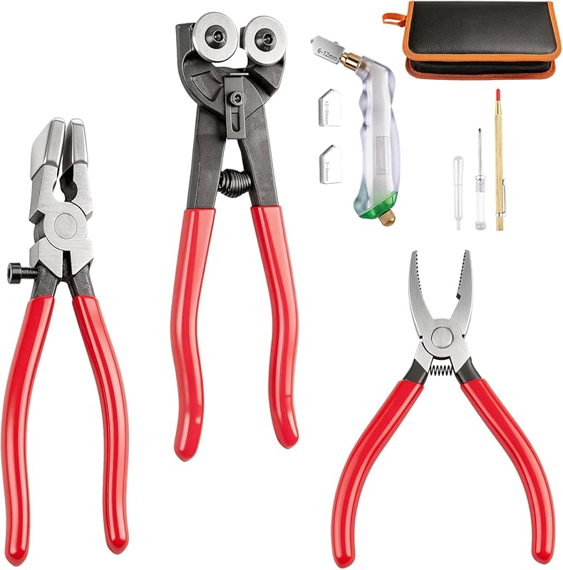 Heavy-Duty Glass Cutter Kit for Stained Glass, Tiles & Mosaics – 2-20M