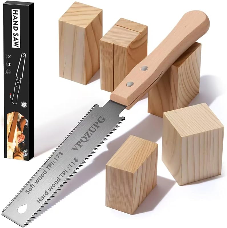 Japanese Pull Saw 6 Inch Hand Saw with Wood Handle for Precision Woodw