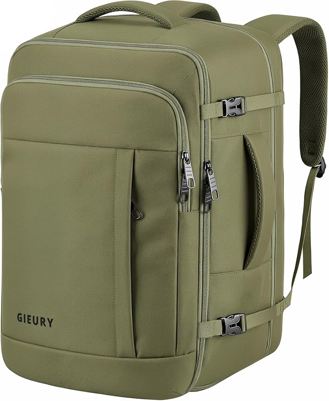 Gieury 50L Expandable Travel Backpack for Men & Women, TSA Approved Ca