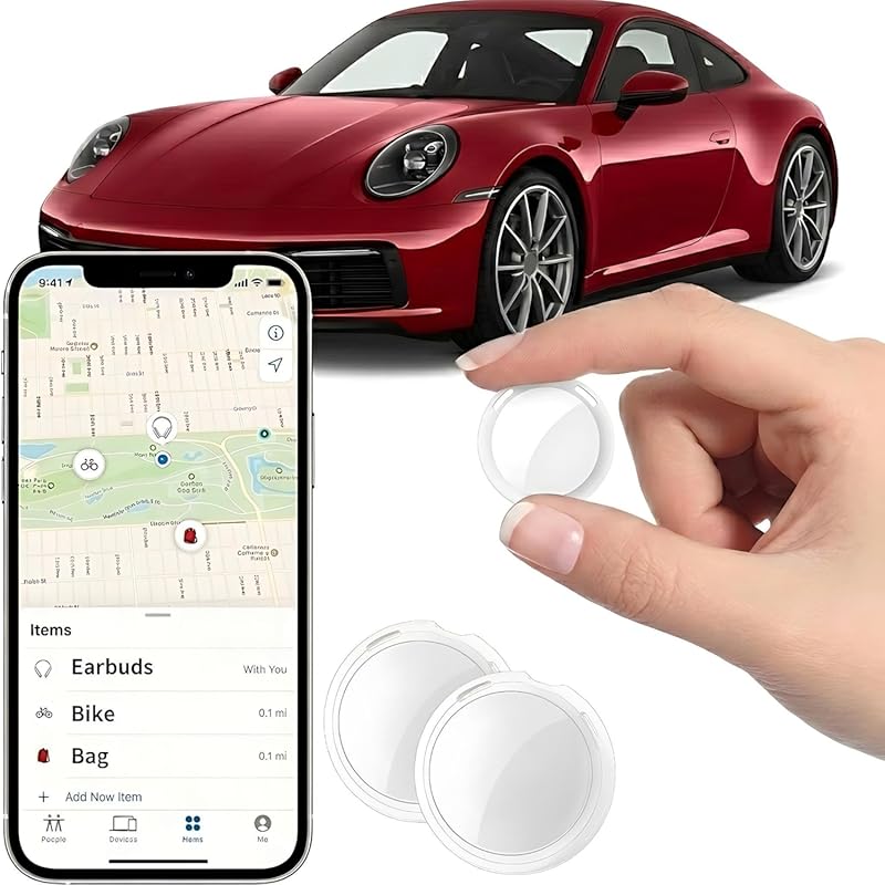 2-Pack Undetectable Real-Time GPS Car Tracker for iOS Devices, No SIM
