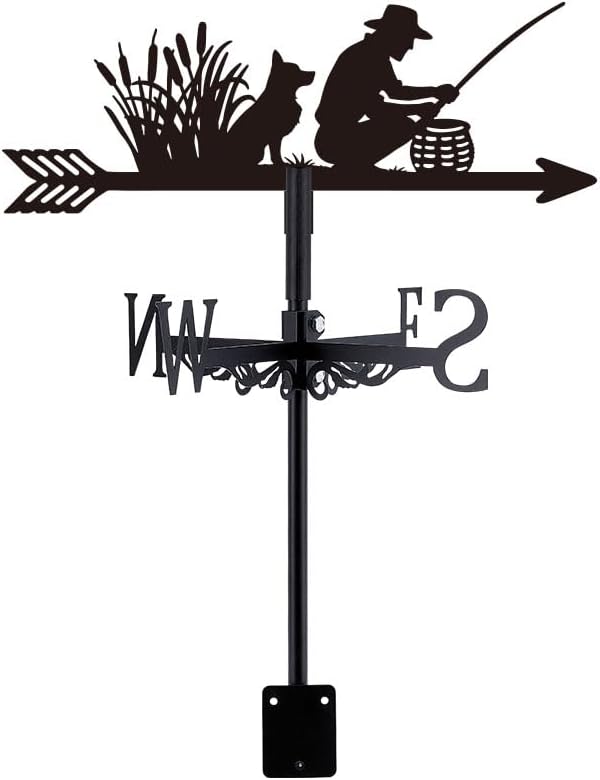 SUPERDANT Fisherman Metal Weather Vane