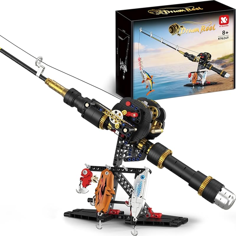 [589+ Pieces] Fishing Rod Building Block Set Compatible with LEGO STEM