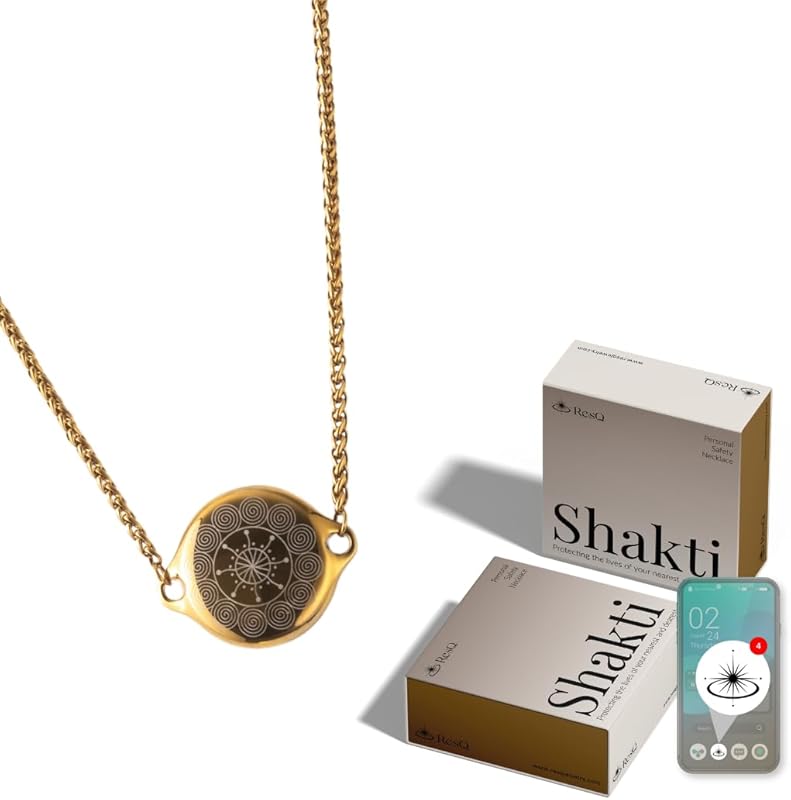 ResQ Shakti V2 Safety Necklace – Fall Detection, GPS Tracker & 24/7 Hu