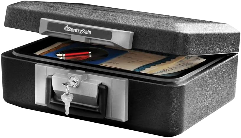 SentrySafe 0.25 Cubic Feet Fireproof Chest Safe with Carrying Handle a