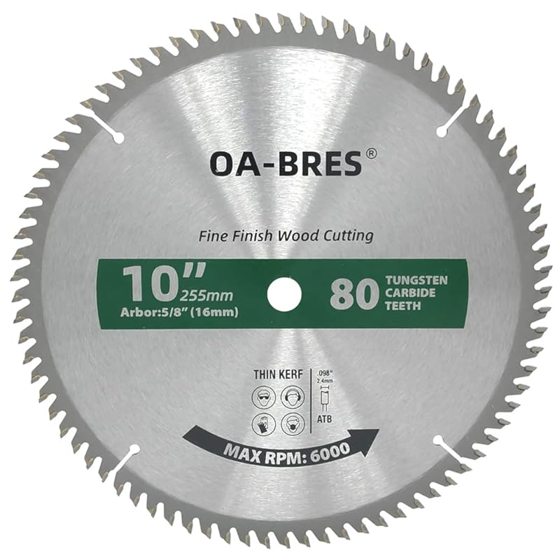 10-Inch 80-Tooth Wood Saw Blade