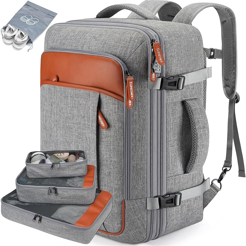 Lumesner Expandable Travel Backpack