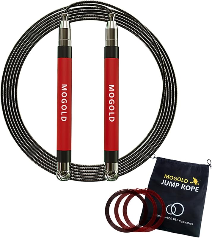 2-in-1 Adjustable Speed Jump Rope with Dual Bearings and Sweatproof Hy