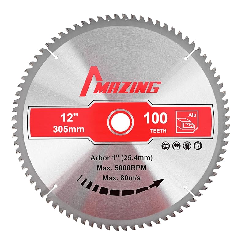 MAZING 12-Inch 100T TCG Aluminum Saw Blade