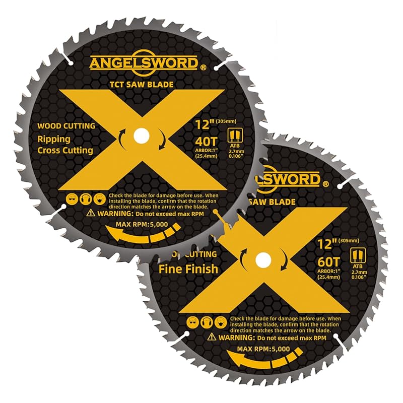 ANGELSWORD 12-Inch Miter Saw Blade Set