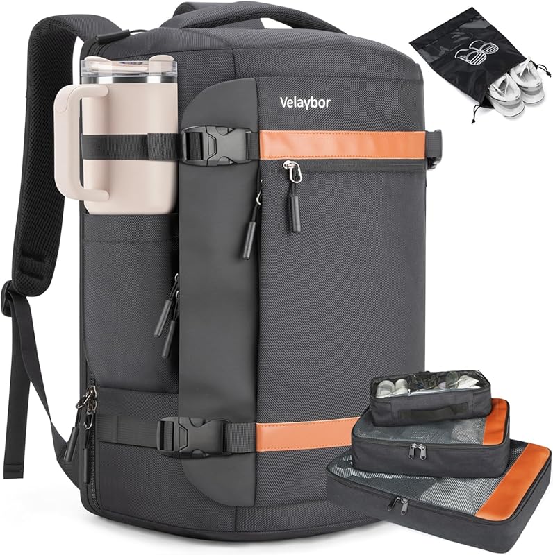 42L Travel Backpack with Packing Cubes, TSA Friendly Flight Approved W