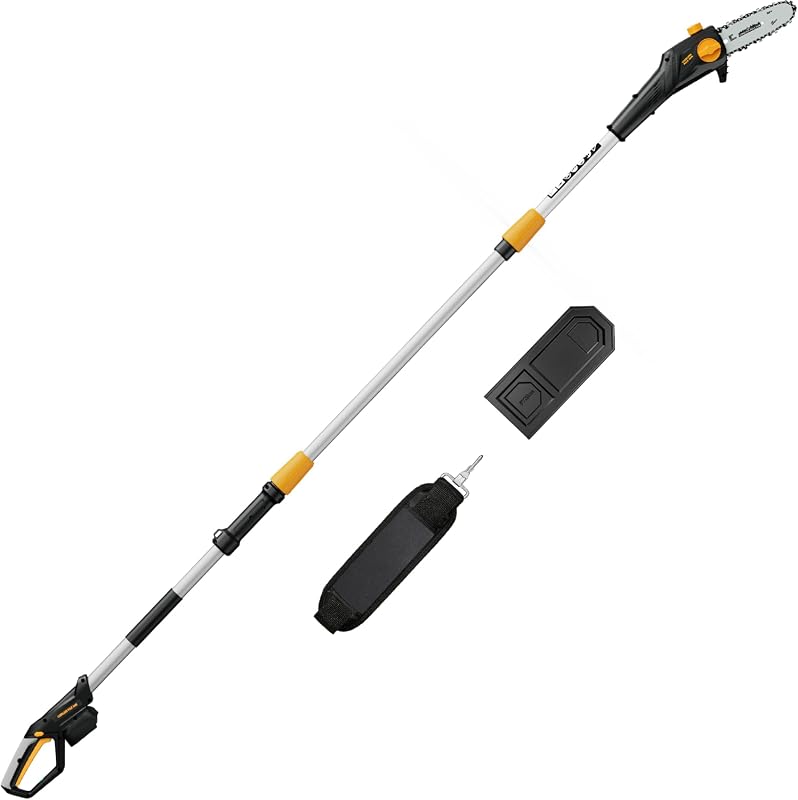 HEINPRO 8-Inch Cordless Pole Saw for Dewalt 20V Battery, 14.2-Foot Tel