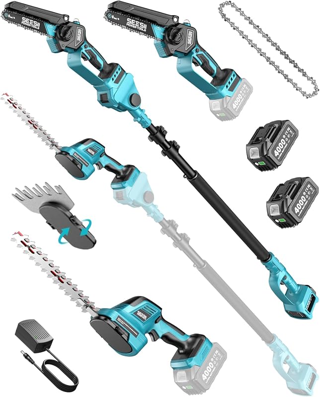SEESII 6-in-1 Cordless Pole Saw