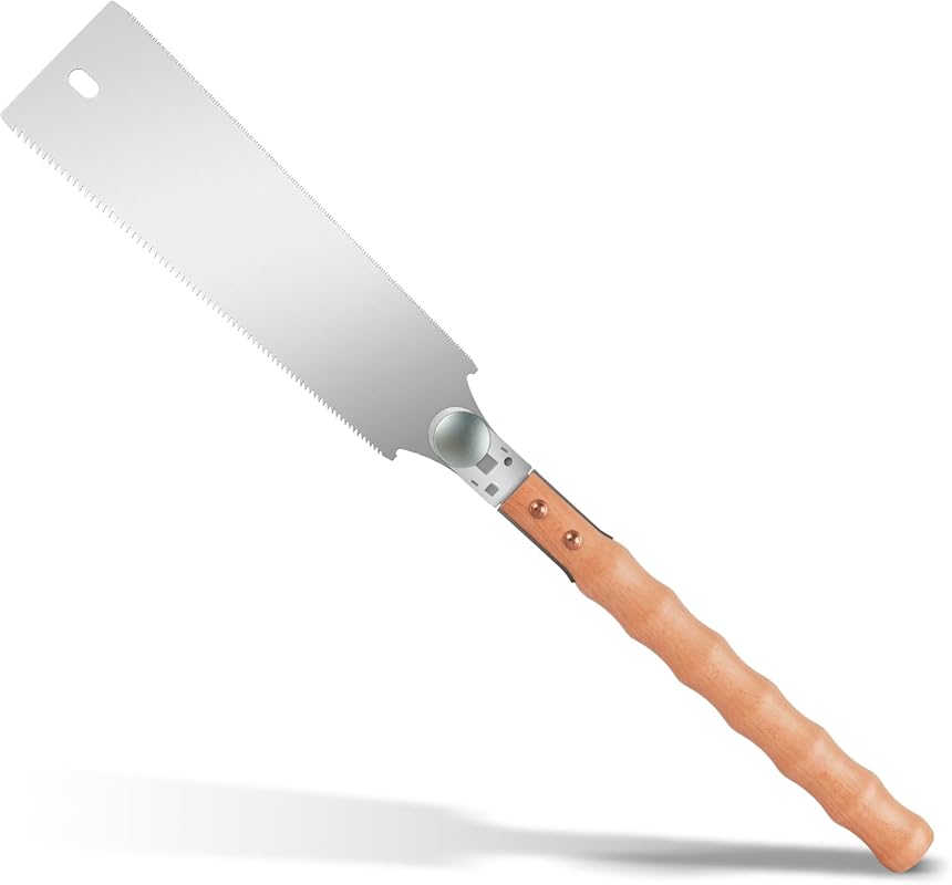 10 Inch Japanese Pull Saw with Flexible SK5 Blades and Bamboo Handle f
