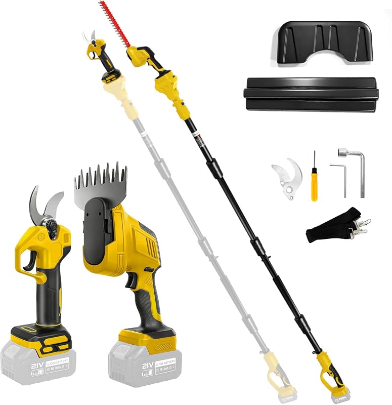 Electric Pruning Shears and Hedge Trimmer Kit Compatible with DeWalt