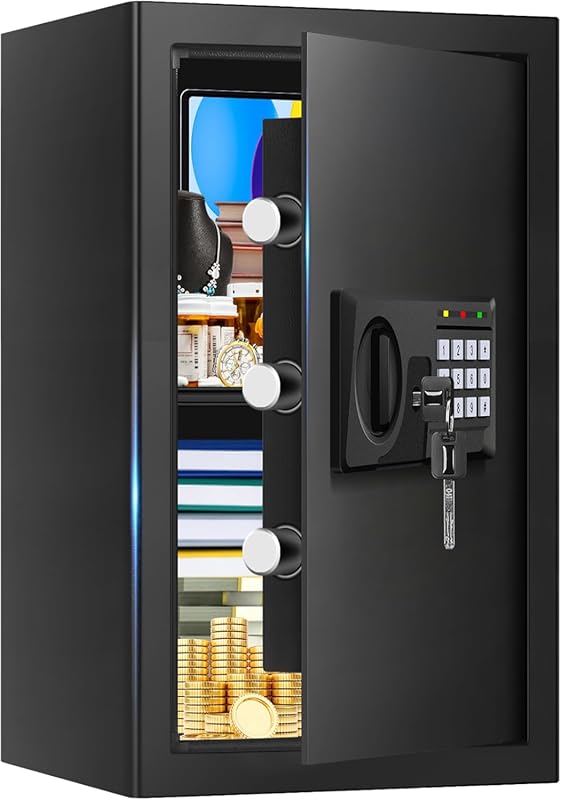 3.3 Cuft Large Waterproof Fireproof Home Safe with Digital Keypad and 
