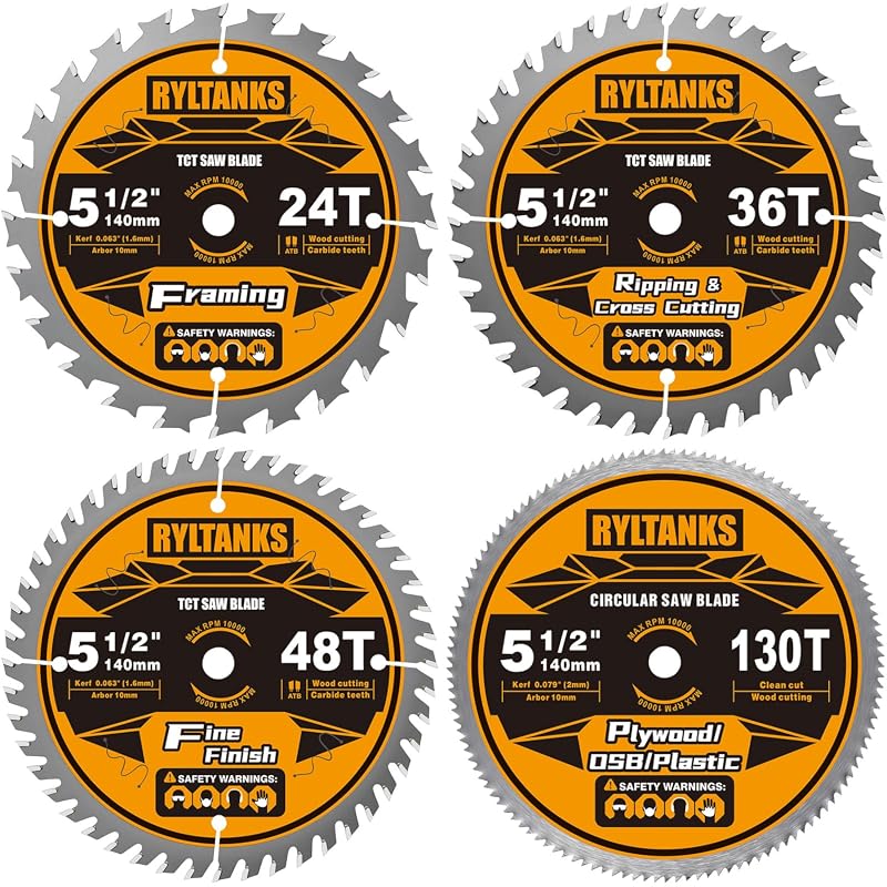 4-Pack Circular Saw Blade Set