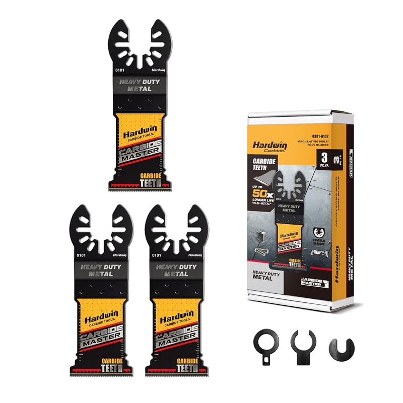 Heavy Duty Carbide Oscillating Saw Blades, Quick Release Multi Tool Bl